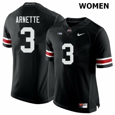 NCAA Ohio State Buckeyes Women's #3 Damon Arnette Black Nike Football College Jersey RGT1845FT